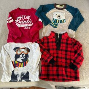 Lot of unisex Toddler Christmas Holiday shirts 2T